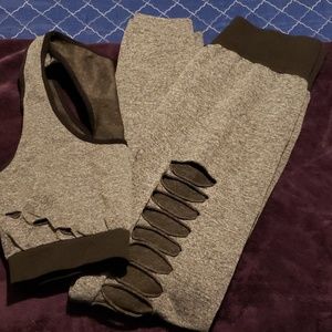 Gray and black  work outfits